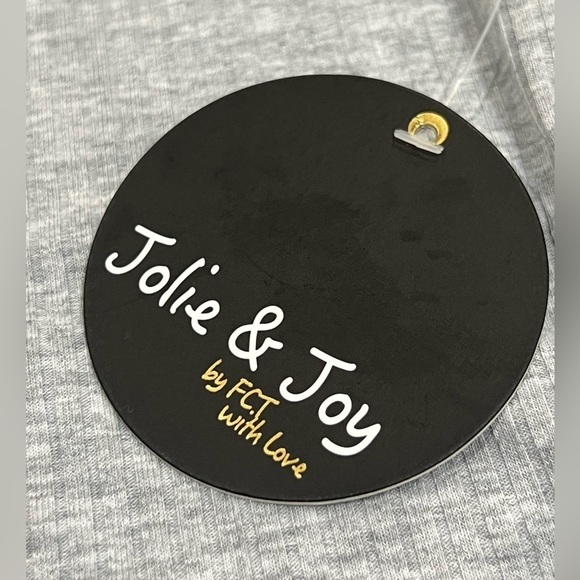 NWT Large Jolie & Joy by FCT Knit Ribbed Dress Super Soft Gray Button Front - Picture 6 of 7